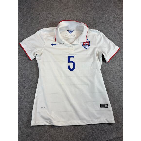 Nike USWNT Kelley O’Hara #5 Soccer Jersey Womens Medium White Dri-Fit USA Team - Picture 1 of 8